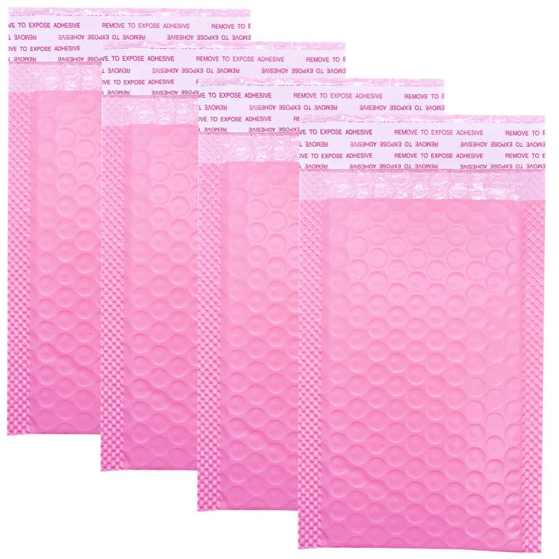 Yzjcafriz Bubble Mailers 3.5X5.9 Inch 50 Pack Small Padded Envelopes Poly Thicken Padded Self Seal Envelopes Bags (Pink) - Image 1